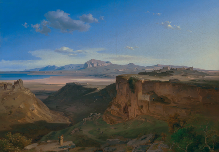 Ausschnitt eines Landschaftsbildes von Carl Rottmann aus dem Sammlungsbestand Neue Pinakothek