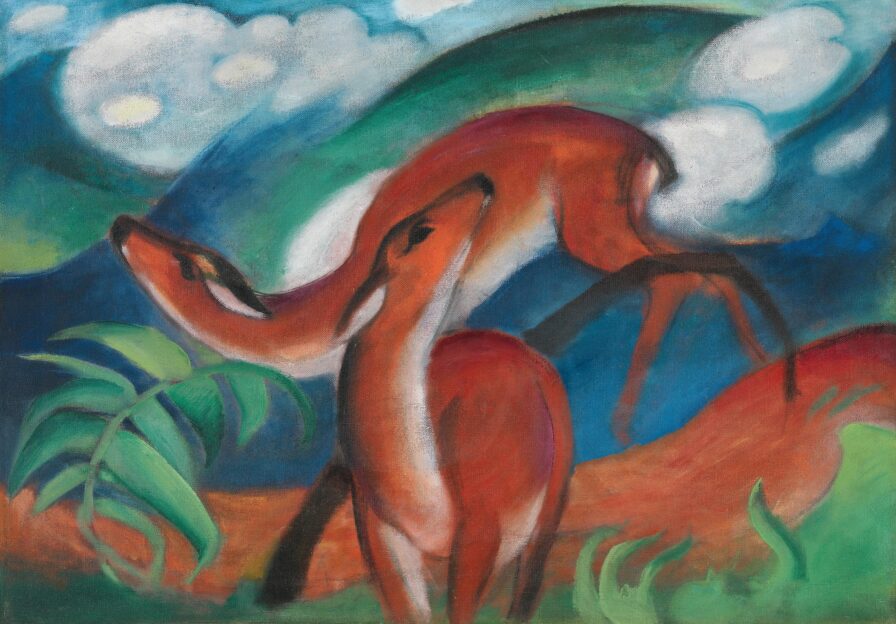 Ausschnitt aus dem Gemälde von Franz Marc