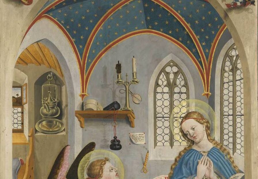 Ausschnitt aus einer Altartafel vom Meister der Pollinger Tafeln.