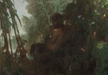 Ausschnitt aus einem Gemälde von Arnold Böcklin
