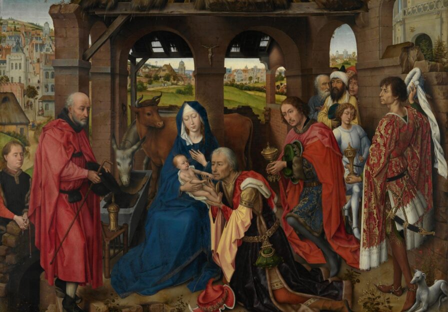 Ausschnitt einer Altartafel von Robier van der Weyden