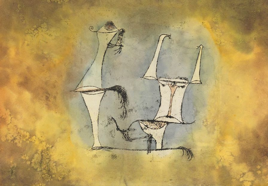 Ausschnitt der Ölzeichnung von Paul Klee.