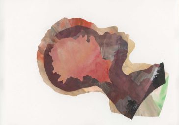 Kunstwerk mit mehreren ineinanderliegenden Köpfen
