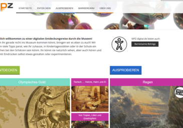 Bunte Startseite der Plattform mpz-digital.de