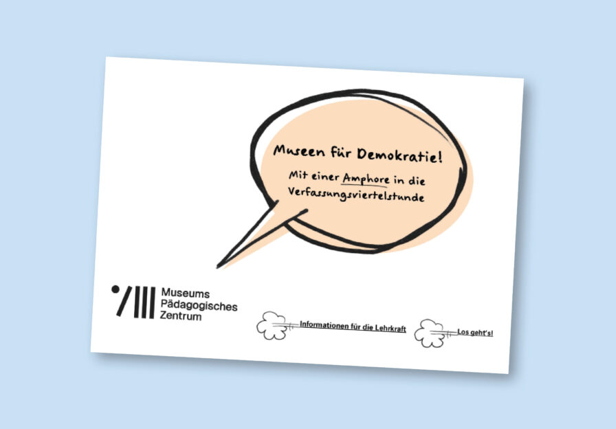 Titelfolie der Präsentation "Museen für Demokratie" mit Impulsen für die Verfassungsviertelstunde