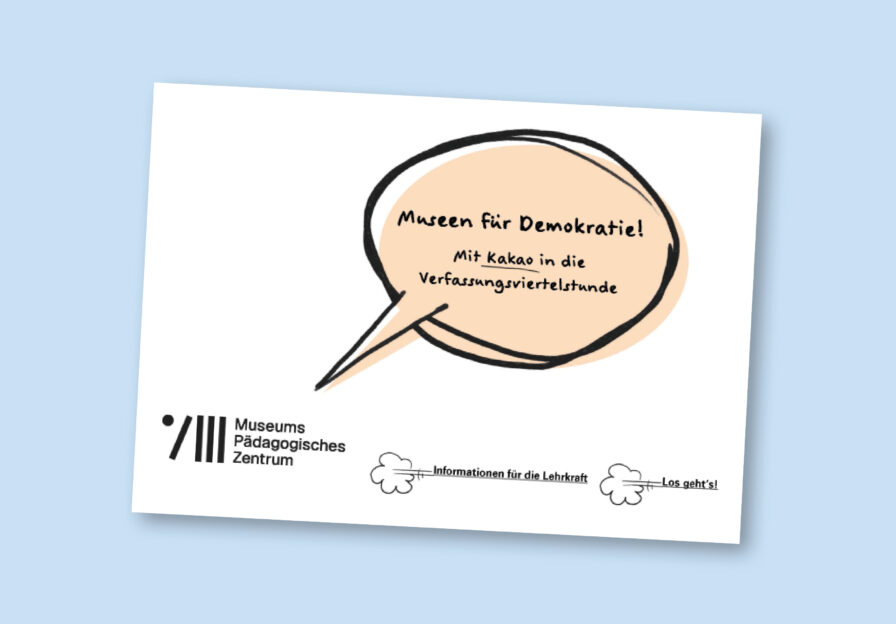 Titelfolie der Präsentation "Museen für Demokratie" mit Impulsen für die Verfassungsviertelstunde