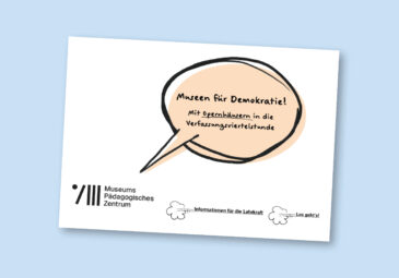 Titelfolie der Präsentation "Museen für Demokratie" mit Impulsen für die Verfassungsviertelstunde