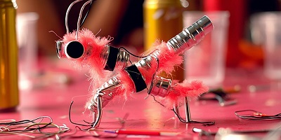 Upcycling, Technik und Storytelling - verbinden sich zu einem experimentellen Gestaltungsprozess. © Ronit Wolf