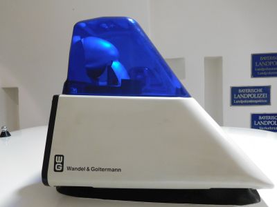 Polizei-Blaulicht im Bayerischen Polizeimuseum © A. Schweigart