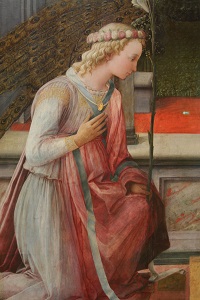 Ausschnitt aus: Fra Filippo Lippi, Verkündigung Mariae, um 1450
